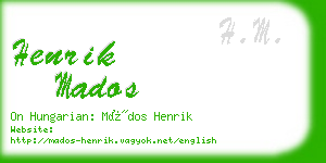 henrik mados business card